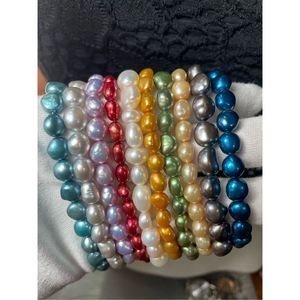Multicolor Freshwater Pearl 10 Stretchable Bracelets
